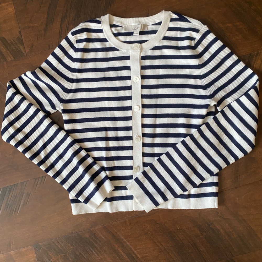The Loft ribbed cropped cardigan